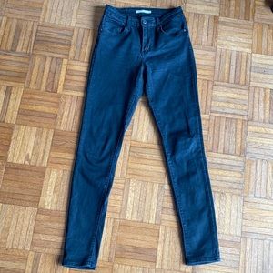 Levi’s high rise 721 skinny faded black jeans